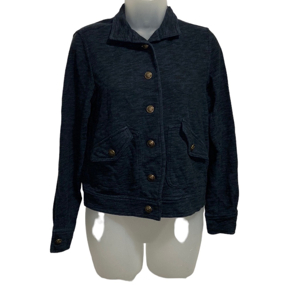 Polo LRL Ralph Lauren Dark Blue Cotton Anchor Button Down Jacket Women’s XS